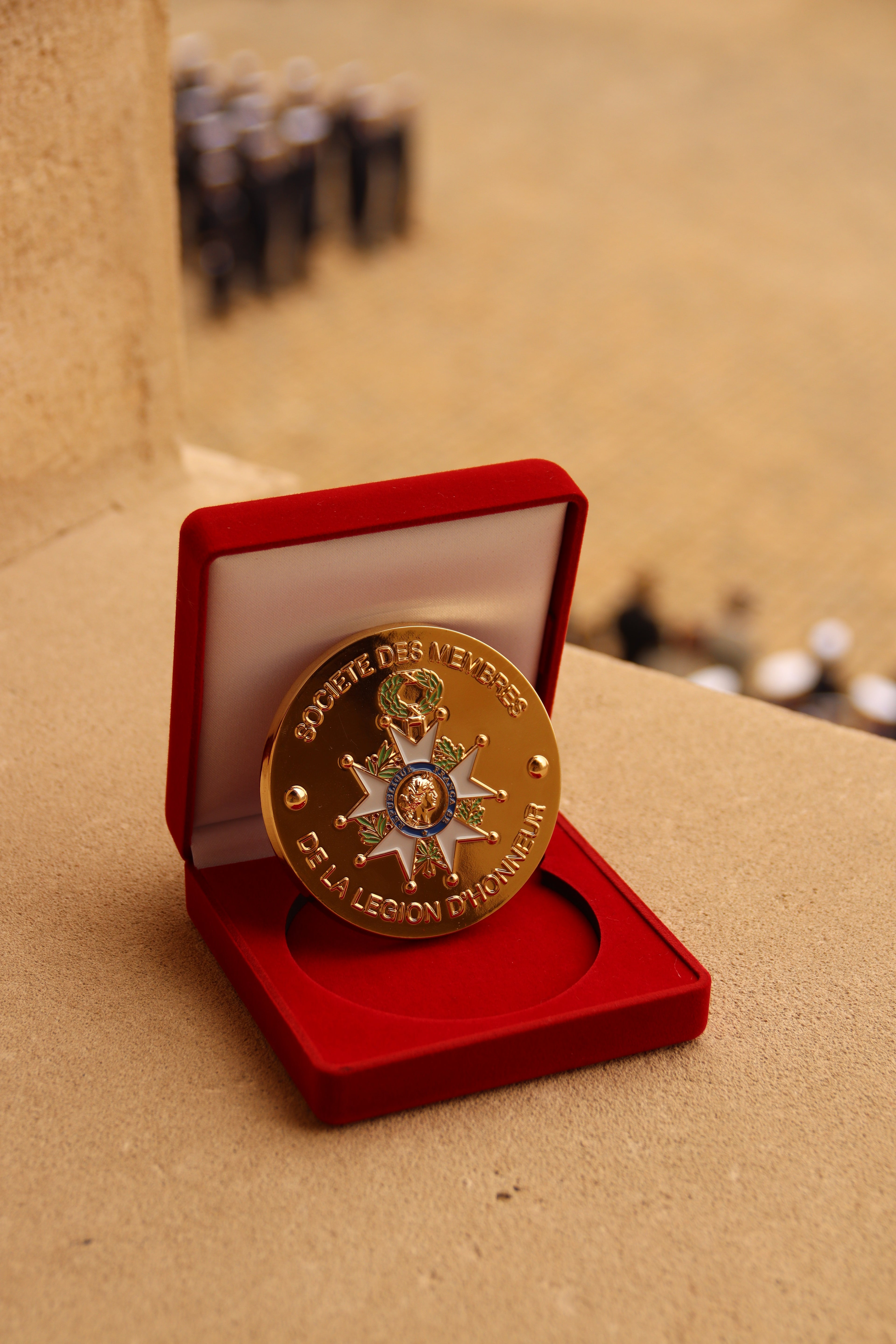 Écrin en velours rouge