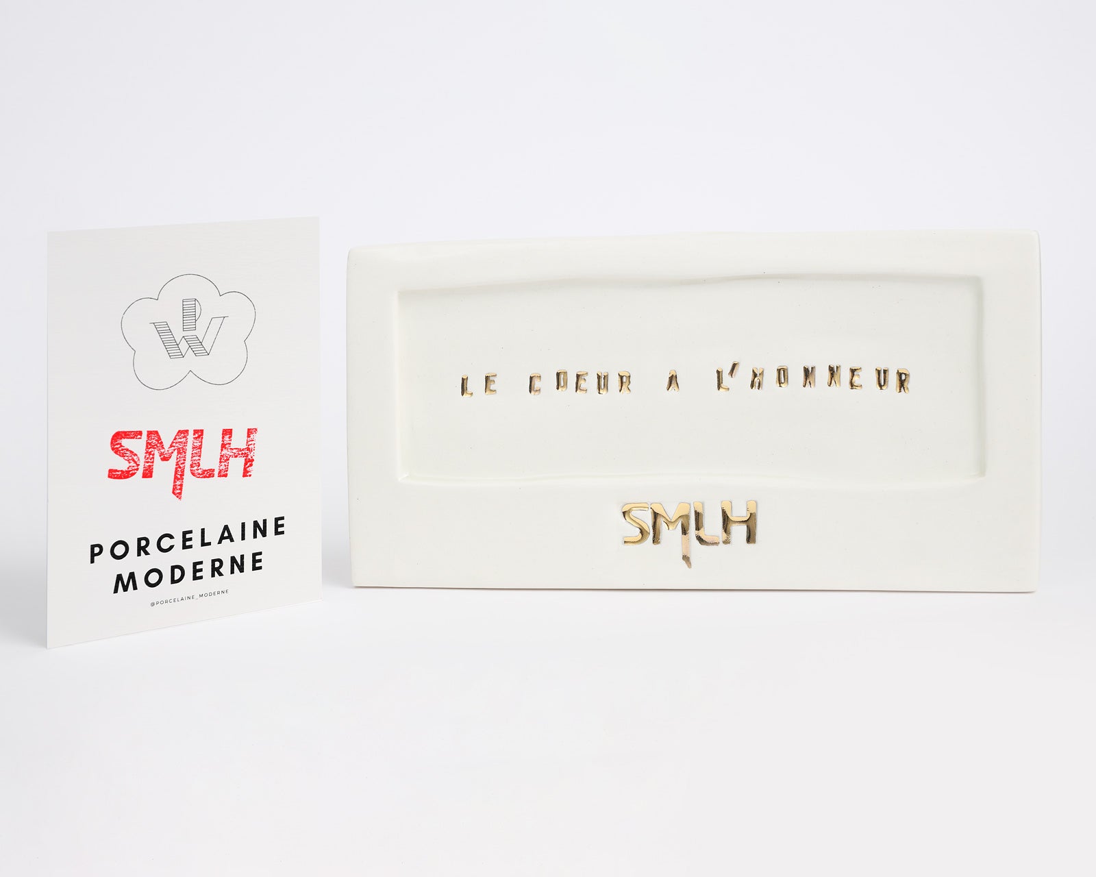 Vide-poche en porcelaine "Le Cœur à l'honneur"